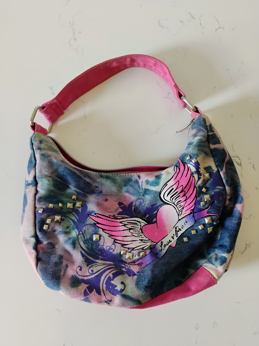 Vintage Y2K 2000s Airwalk Mini Shoulder Bag Air Walk Canvas Graffiti Rock Purse